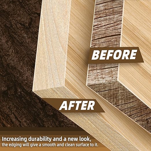GSCIT Club Maple Edge Banding, 7/8 inch x 250ft roll of Veneer Plywood Edge Banding Preglued Flexible, Wood Tape Banding for Cabinet Repair