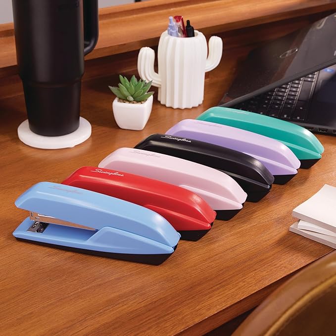 Swingline Stapler, 20 Sheet Capacity, 545 Desktop Stapler, Rio Red (S7054510)-DeskLoop Office
