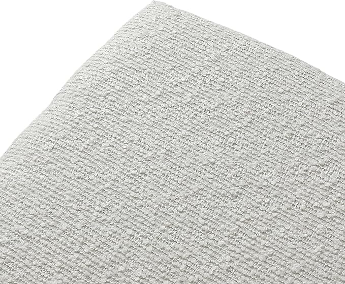 Joveco Small Foot Stool Ottoman, Cotton Line Square Footstool Upholstered Footrest Foot Rest for Chair, Under Desk, Office, Living Room, Pinstripe White-DeskLoop Office