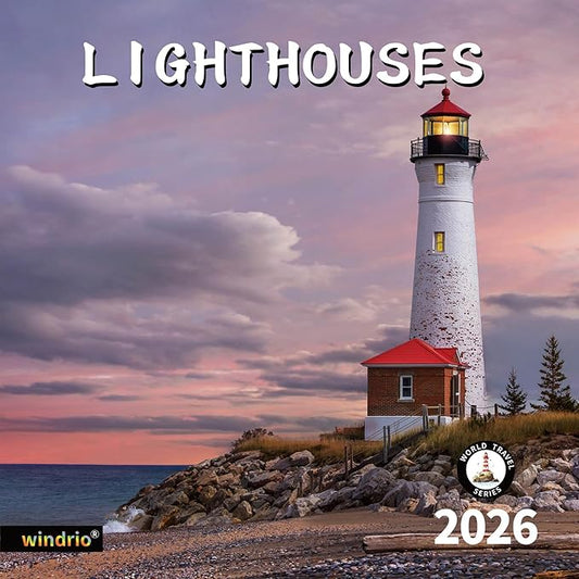 2025 Wall Calendar,Calendar 2026, July 2025 - December 2026, Wall Calendar Lighthouses, 12" x 24" Opened,Full Page Months Thick & Sturdy Paper for Calendar Organizing & Planning-DeskLoop Office