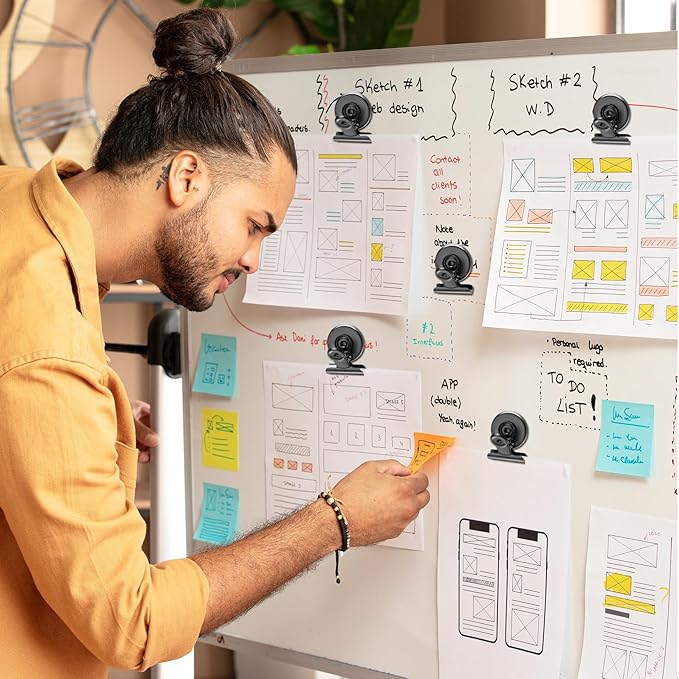 20 Pack Fridge Magnets Clips Heavy Duty, Strong Magnetic Clips, Cute Refrigerator Magntes Clip Whiteboard Magnets ClipsBest for Photo Display,Whiteboard,Refrigerator,Locker-DeskLoop Office