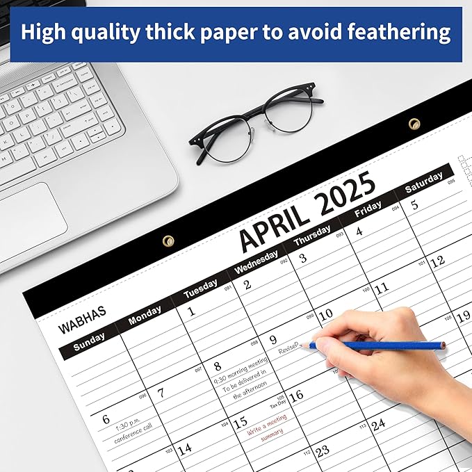 Desk Calendar 2025-2026,April 2025 to September 2026-Calendar 2025-2026 -18 Months,Desk Calendar 2025-2026 with to-do List,Thick Paper,17" x 12" For Planning.-DeskLoop Office