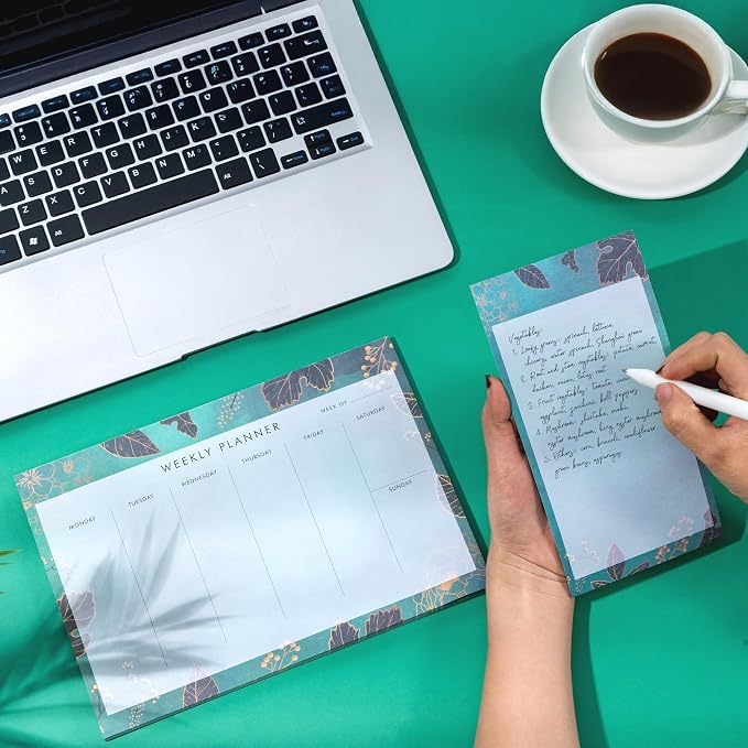 Undated Weekly Planner Notepad 10x7 To Do List Note Pad 52 Weekly Desk Planner - Image 8