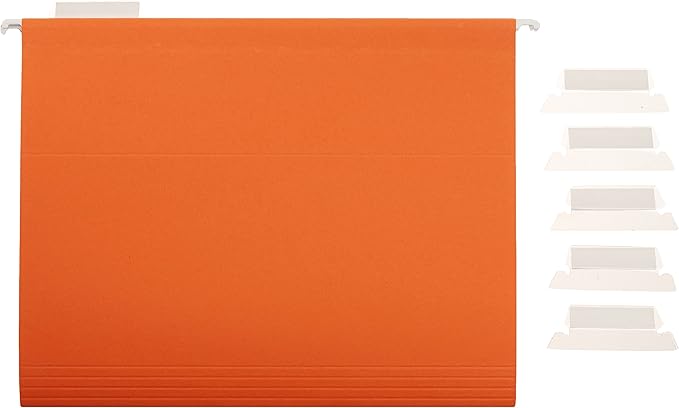 Amazon Basics Hanging Organizer File Folders for Efficient Filing, Assorted Colors, Letter Size (Pack of 25)-DeskLoop Office
