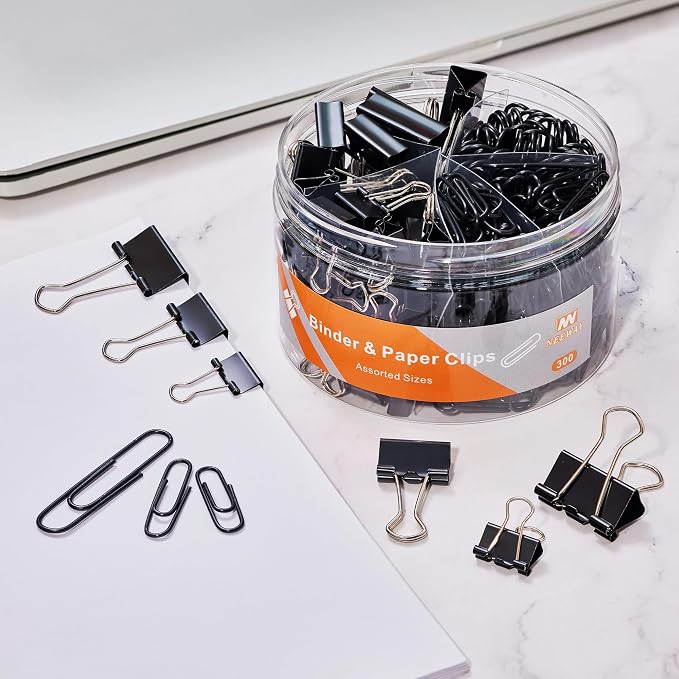 NEEWAY 300pcs Paper and Binder Clips Assorted Sizes - Image 6