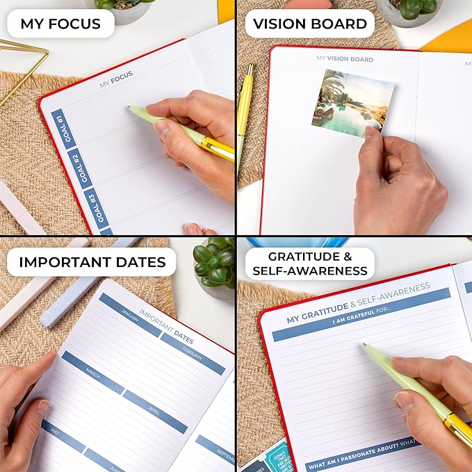 Clever Fox Planner 2nd Edition – Colorful Weekly & Monthly Goal Planner, Time Management & Productivity Organizer, Undated, A5 (Red)-DeskLoop Office