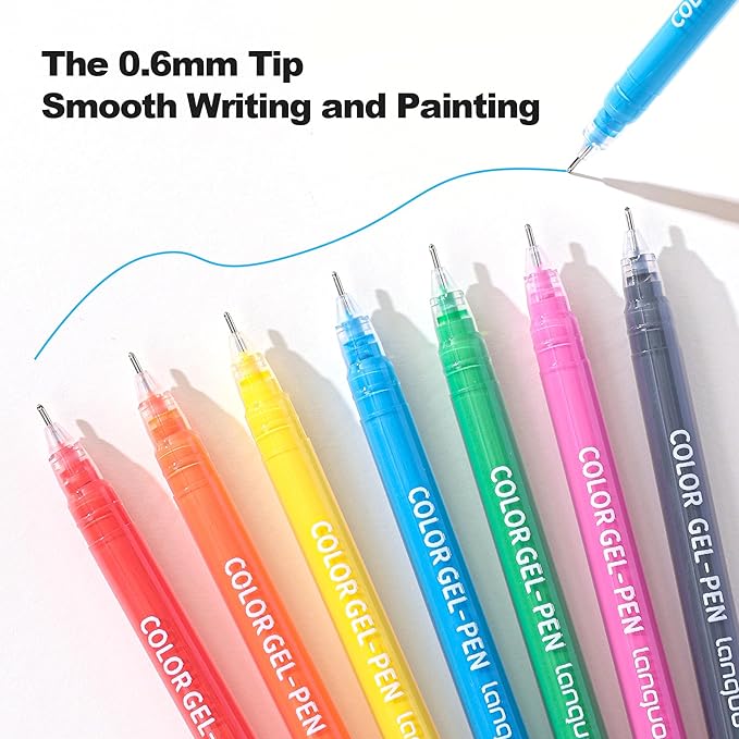 Gel Pens for Adult Coloring Books, 45 Colors Set Gel Colored Pens Marker, Perfect Gel Pens for Adult Drawing Doodling Journaling, Art Supplies and DIY Crafts-DeskLoop Office