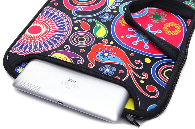 11-Inch to 12-Inch Neoprene Laptop Sleeve Case Bag with shoulder strap For 11", 11.6", 12" Ultrabook/Acer/Asus/Dell/HP/Toshiba/Lenovo/Chromebook (Colorful)