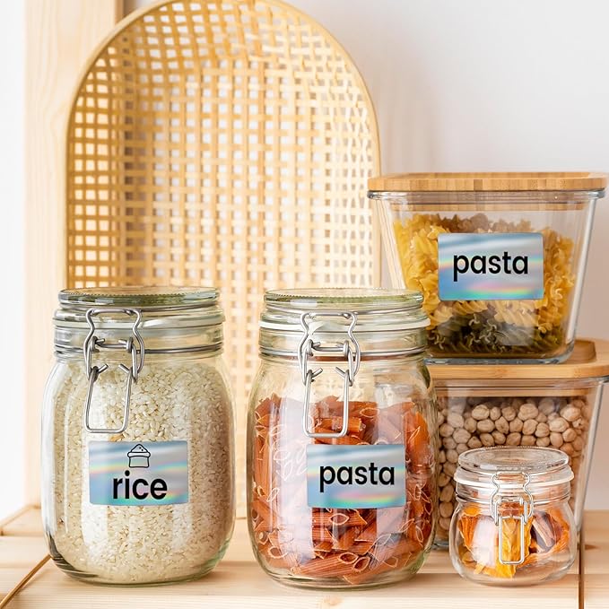 2.25x1.25 Inch Thermal Labels Sliver, Holographic Sliver Barcode Thermal Labels for Thermal Printer and Small Business, Multi-Purpose Rectangle Stickers, 500 Sheets/Roll-DeskLoop Office