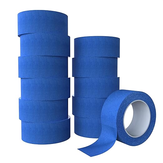 SWRT 2 Inch x 55 Yards x 12 Rolls (660 Total Yards) Premium Blue Painters Tape - Masking Tape, Paint Tape, Multi-Surface Blue Tape for Painting, No Residue, Easy Removal, Decorating, Trim, Crafts-DeskLoop Office