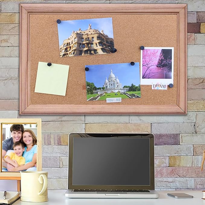 Push Pins 400-count Flat Black Thumb Tacks Steel Point and Plastic Head for Corkboard and Wooden Photo Wall-DeskLoop Office