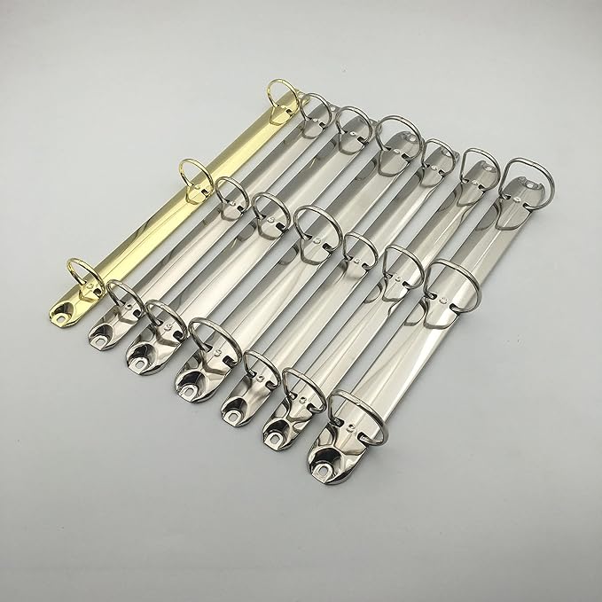 2Pcs Metal Standard Letter Size Notebook 3-Ring Binder Mechanism Replacement Kit,3 O Rings,Loose Leaf Binding Spines Combs for Personal Organizers Planners (32mm)