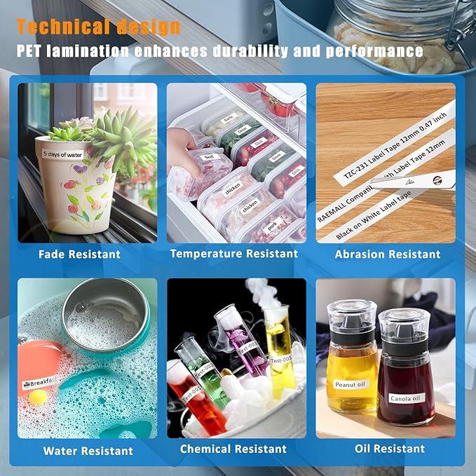 30-Pack Replacement for Brother P-Touch Label Tape TZe-231 TZ-231 TZe TZ Tape Laminated White Label Maker Tape Compatible with Brother Label Maker PT-D200 PT-D210 PTH100 PT-D400, 1/2" x 26.2'-DeskLoop Office