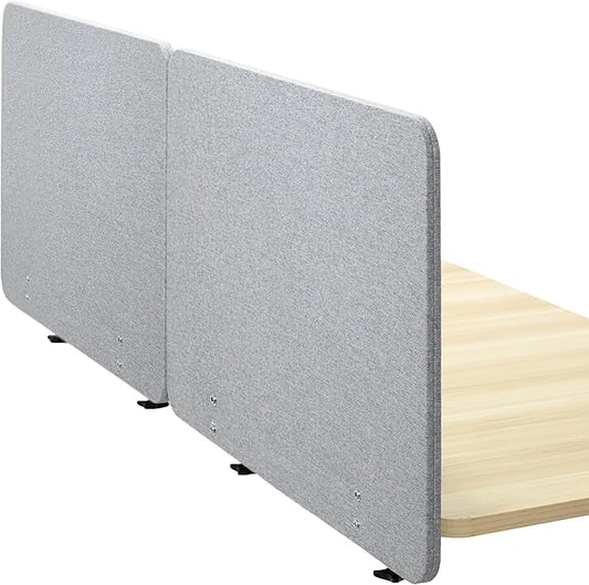 VIVO Clamp-on/Screw-on 71 x 24 inch Privacy Panel System, Sound Absorbing Cubicle Desk Divider, Acoustic Partition, 2 Panels, Gray, PP-2-V072G-DeskLoop Office