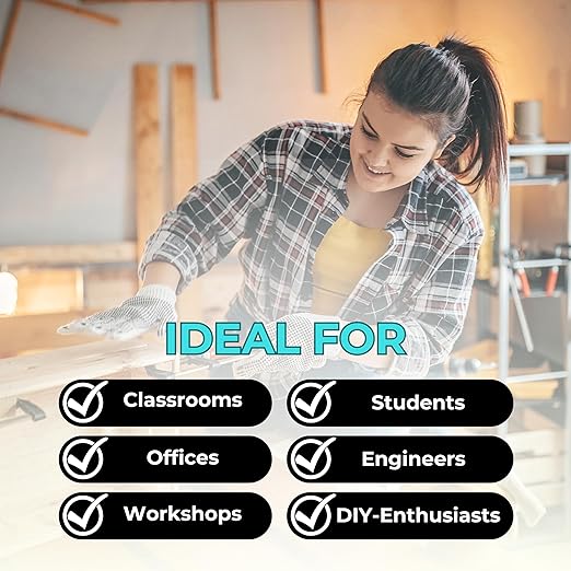 NOKKO 18 Inch Metal Ruler with Cork Backing, Pack of 2 - Stainless Steel Straight Edge Ruler with Inches and Centimeters, Non-Slip Cork Back for Precision Measurement and Stability-DeskLoop Office