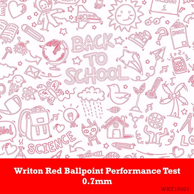 Writon Retractable Red Ballpoint Pens - 24-Pack Writing Pens - Comfortable Grip - 0.7mm Fine Point for Smooth Writing - Fast-Drying Ink Pen - Ball Point Pens - Modern School, Office Supplies-DeskLoop Office