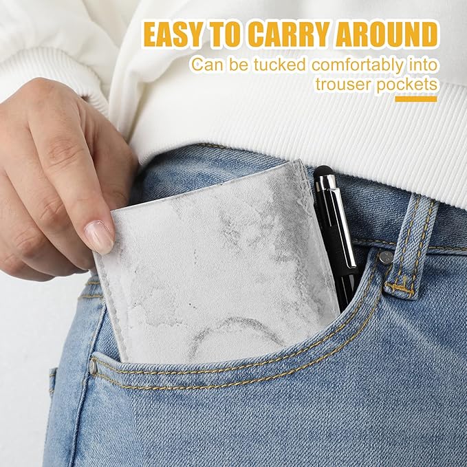 Outus 10 Pcs Pocket Notebook with Pen Set Included Mini Pocket Notepad Holder with 50 Lined Sheets, Metal Pen, 8 Pcs 3 x 5 Inch Memo Book Refills, 30 Lined Paper Per Note Pad (Marble Color)-DeskLoop Office