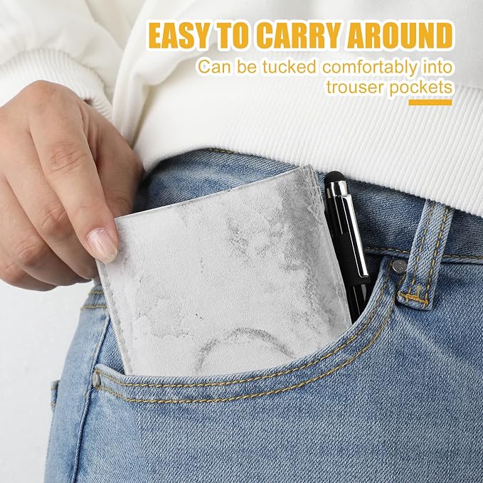 Outus 10 Pcs Mini Pocket Notepad Holder Set Included Small Leather Pocket - Image 6