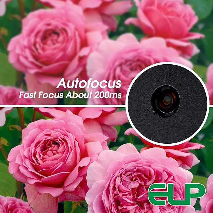 ELP 16MP Autofocus USB Camera with Metal Case - Mini UVC USB2.0 4K Webcam with 68 No Distortion Lens IMX298 Sensor for PC & Home Surveillance-DeskLoop Office