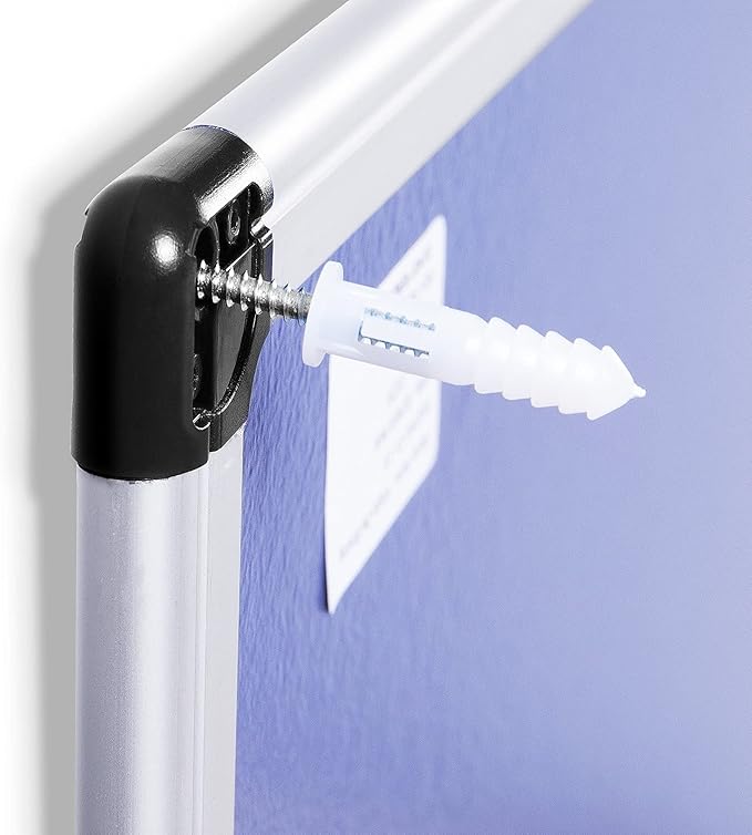 VUSIGN Monthly Calendar Whiteboard Dry Erase Cork Board Combo, 18" x 24" Planning Board, Silver Aluminium Frame-DeskLoop Office