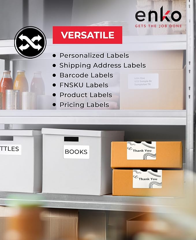 enKo (96 Rolls, 28,800 Labels) Address, Shipping & Barcode Labels 30256 (2-5/16 x 4") Compatible for Dymo LabelWriter-DeskLoop Office