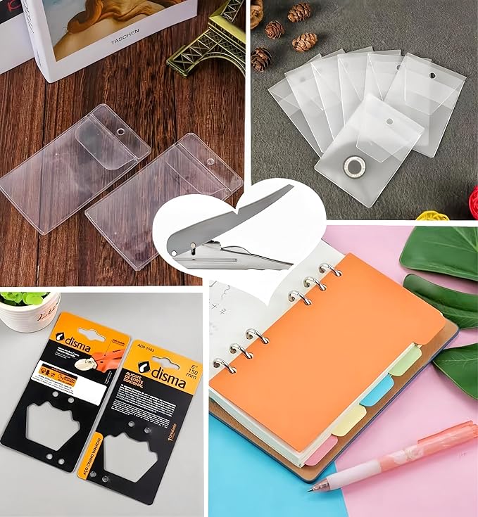 1 Pack 1/4 inch (6mm) Single Hole Punch Heavy Duty Round Hole Paper Puncher 2 Inch Reach Deep Throat Hand Held Long Hole Punch for Paper ID Cards PVC Tags Plastic Cardboard, Grey-DeskLoop Office