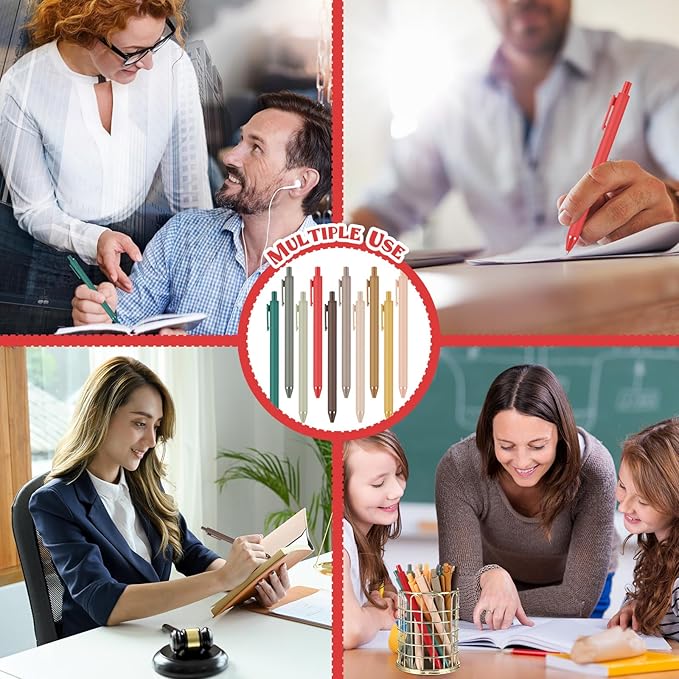 50 Pcs Ballpoint Pens Bulk Retractable Writing 1. 0 mm Black Ink Cute Pens Smooth Writing Color Fancy Gift for Teacher Student Employee Office School Home Baby Shower Supplies (Multiple Color)-DeskLoop Office