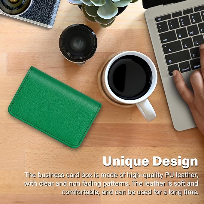 Business Card Holder,PU Leather Business Card Case Color Printing Pattern Card - Image 7