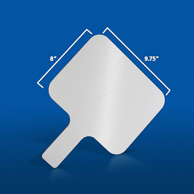 Flipside Products Rectangular Dry Erase Answer Paddles w/Black Dry Erase Marker and Erasers, Auction, Handheld Whiteboard, Handle Response Board, 72 Pieces, Set of 24-DeskLoop Office