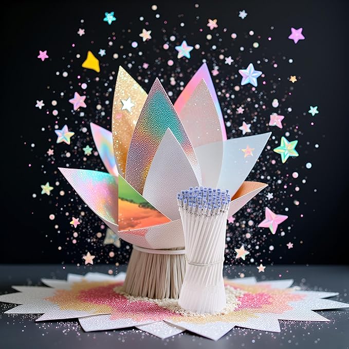 20 Pcs White Gel Pen Refills, Glitter and Metallic Gels Pen Refills, 0.7mm Gel Ink Pen Replacement Coloring Pens Art Marker for Crafting Drawing,Pens and Refills-DeskLoop Office