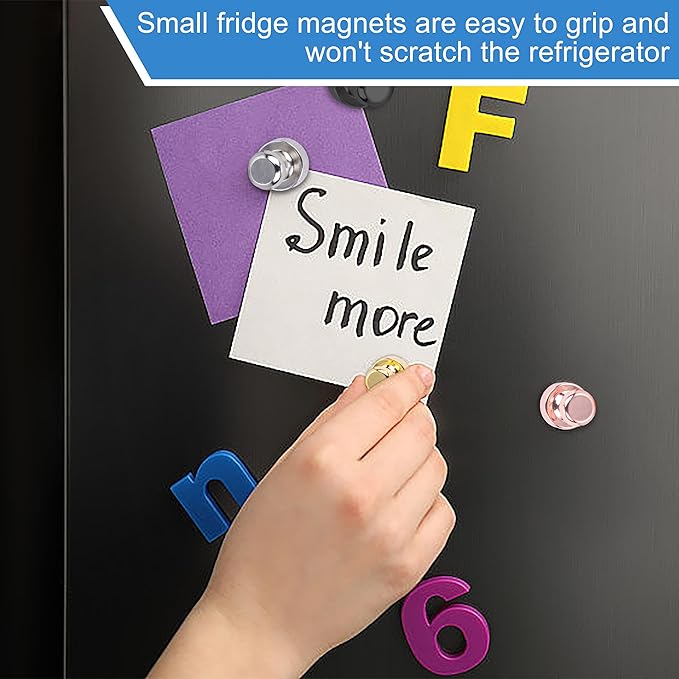 LOVIMAG Small Magnets for Cruise Ship Essentials, Cruise Magnets for Door Decoration, 4 Assorted Color Push Pins Neodymium Magnets for Cruise Cabins, Kitchen, Locker or Office Accessories-16 Pcs-DeskLoop Office