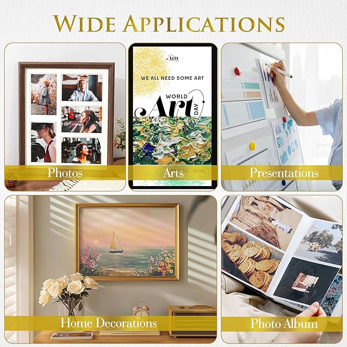 A-SUB Inkjet Glossy Photo Paper 13X19 Inches 48lb 180gsm Professional Glossy Photographic Paper for Inkjet Printers Dye Ink 100 Sheets-DeskLoop Office