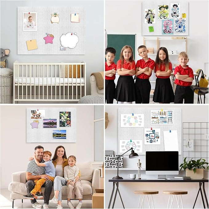 Cork Boards for Walls 48" x 36" Felt Board Alternative, 12 Pack Felt Wall Tiles Bulletin Board, Large Cork Board for Office Pin Board Tack Board Cork Boards-DeskLoop Office