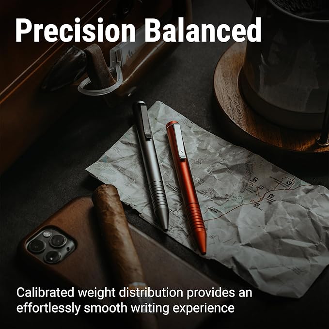 Everyman Grafton Mini Twist Refillable 0.7mm Ball Point Pen Crimson | Sleek Anodized Aluminum Pocket Pen with Grooved Grip | Smooth Writing EDC Ink Pen for Office, Travel, Work & Gifting-DeskLoop Office