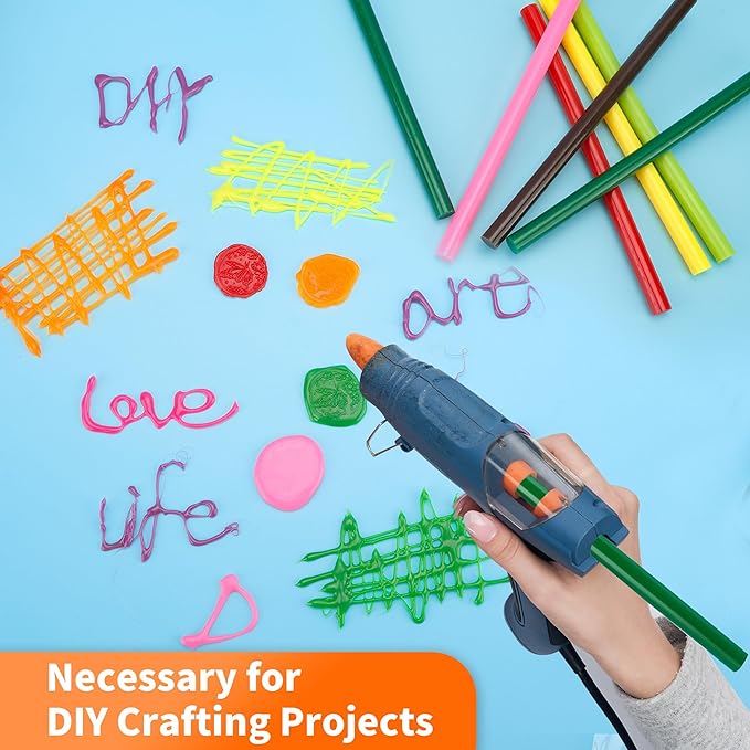 Green hot Glue Sticks Full Size 0.43” Dia x 8” Long, 52 pcs Hot melt Adhesive Glue Sticks, All-Purpose Colored Glue Gun Sticks for Christmas Decoration DIY Crafts Arts School Repair Bonding-DeskLoop Office