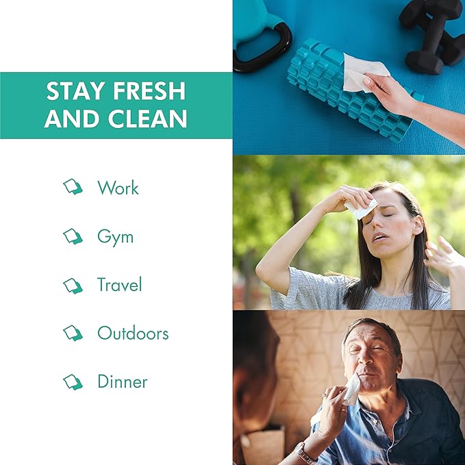 Handynaps Refreshing Hand Wipes, Alcohol-Free With Fresh Lemon Scent - Case of 1000 Individually Wrapped Wipes For Adults and Kids, Travel Essentials-DeskLoop Office