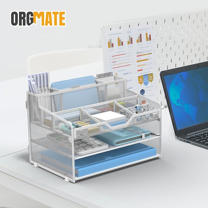 3 Tier Mesh Desk Organizer - Image 7