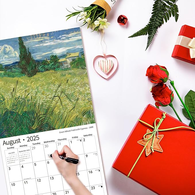 2025 Wall Calendar,Calendar 2025, January 2025 - December 2025, Wall Calendar Vincent van Gogh Painting, 12" x 24" Opened,Full Page Months Thick & Sturdy Paper for Calendar Organizing & Planning-DeskLoop Office