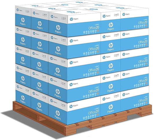 HP Printer Paper | 8.5 x 11 Paper | Office 20 lb | 1 Pallet - 40 Cartons - 200,000 Sheets | 92 Bright | Made in USA - FSC Certified | 112101P-DeskLoop Office