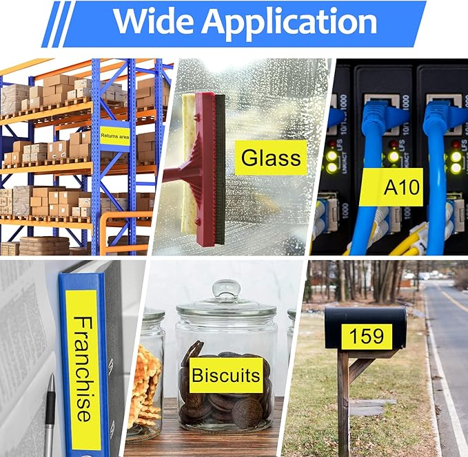 6PK 18mm Yellow Label Tape Compatible for Brother P-Touch Label Maker Tape TZe-641 TZe TZ Label Tape TZ-641 TZe641 18mm 0.7'' Laminated Black on Yellow for PT-D400 D410 D600 D610BT D460BT