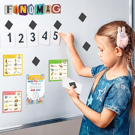 FINDMAG 240pcs Square Magnet Stickers with Adhesive Back, Flexible Self Adhesive Magnets for Crafts, Ideal for Arts, DIY, Office, School, Home, and Wall Hanging-DeskLoop Office
