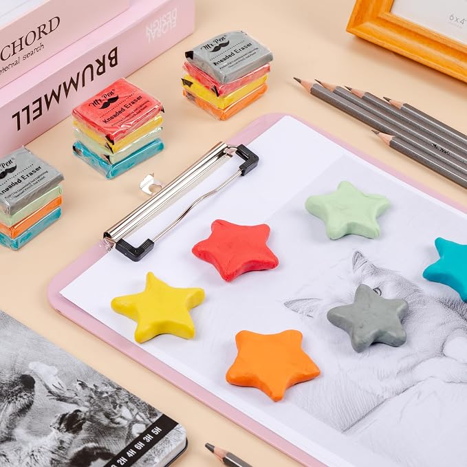 Mr. Pen- Kneaded Eraser Set, 18 Pack | Colorful Moldable Art Erasers - Image 7