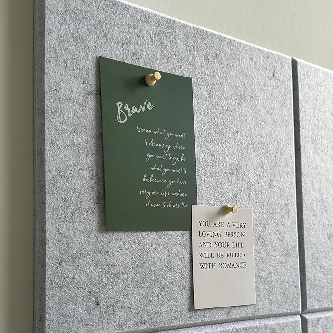 Large Cork Board for Office Wall Decor,48"x36"-12 Pack Felt Wall Tiles with Safe Removable Adhesive Tabs, 1/2" Thick, Felt Bulletin Board Pin Board Cork Boards for Walls - Light Grey-DeskLoop Office