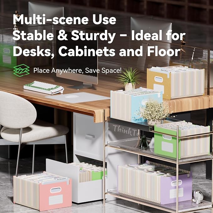 ThinkTex 26-Pocket Accordion File Organizer, Upright Open Top, Monthly Tabs - Image 6
