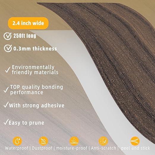 GSCIT Club Wood Grain Repair Tape, 2.4 inch X 250ft Self Adhesive Walnut Grain Repair Patch for Tables, Chairs, Baseboards, Doors, Windows, Floors, Handicraft DIY.-DeskLoop Office