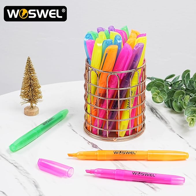 Highlighters Bulk, 120 Pack 6 Assorted Colors No Bleed Chisel Tip Highlighter Markers for Teacher Students, Classroom Must Have, School Office Supplies for Adult Kids-DeskLoop Office