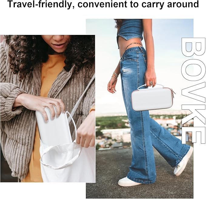 BOVKE Calculator Case for Texas Instruments TI-Nspire CX II CAS/CX II/CX CAS/CX Color Graphing Calculator and More - Extra Mesh Pocket for USB Cables and Other Accessories, White-DeskLoop Office