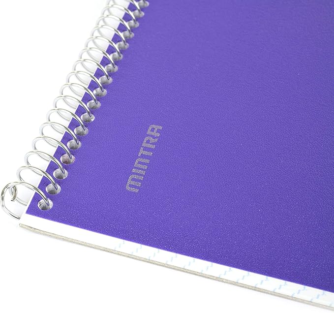 Mintra Office TOP BOUND Durable Spiral Notebooks (Purple, College Ruled 3pk)