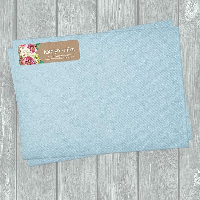 Kraft Faux Look Floral Rolled Address Labels/Roll of 500 Personalized Address Labels/Designer Return Address Stickers in Elegant Plastic Dispenser-DeskLoop Office