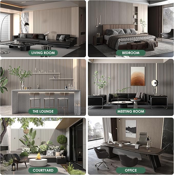VallisCo 4-Piece Wood Slat Acoustic Panels - Image 7